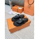 Hermes Empire Sandals in Black Calfskin