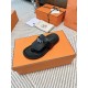 Hermes Empire Sandals in Black Calfskin
