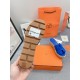 Hermes Eze 30 Cork Platform Sandals in Blue Suede Leather