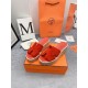 Hermes Eze 30 Cork Platform Sandals in Piment Suede Leather