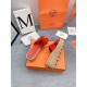 Hermes Eze 30 Cork Platform Sandals in Piment Suede Leather