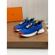 Hermes Heros Sneakers in Blue Technical Knit