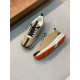 Hermes Heros Sneakers in Khaki Technical Knit