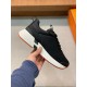 Hermes Heros Sneakers in Black Technical Knit