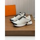 Hermes Heros Sneakers in White Technical Knit