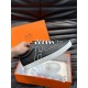 Hermes Boomerang Sneakers In Noir Epsom Calfskin