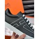 Hermes Boomerang Sneakers In Noir Epsom Calfskin