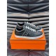 Hermes Boomerang Sneakers In Noir Epsom Calfskin
