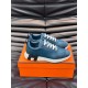 Hermes Men's Bouncing Sneakers in Blue Leather