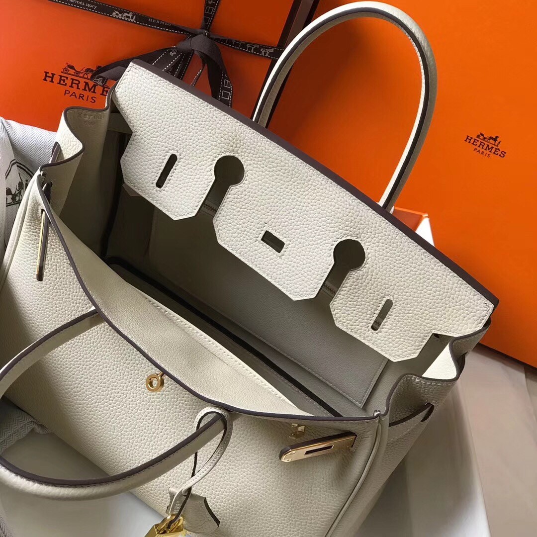 Hermes Beton Clemence Birkin 35cm Bag