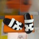 Hermes Men's Chypre Sandals in White Calfskin
