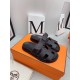Hermes Men's Chypre Sandals in Black Epsom Calfskin