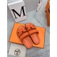Hermes Men's Chypre Sandals in Orange Epsom Calfskin