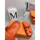 Hermes Men's Chypre Sandals in Orange Epsom Calfskin