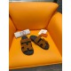 Hermes Men's Chypre Sandals in Brown Suede Calfskin
