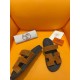Hermes Men's Chypre Sandals in Brown Suede Calfskin
