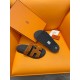Hermes Men's Chypre Sandals in Brown Suede Calfskin
