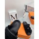Hermes Men's Chypre Sandals in Black Suede Calfskin