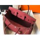 Hermes Bordeaux Clemence Birkin 35cm Bag