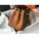 Hermes Brown Clemence Birkin 35cm Bag