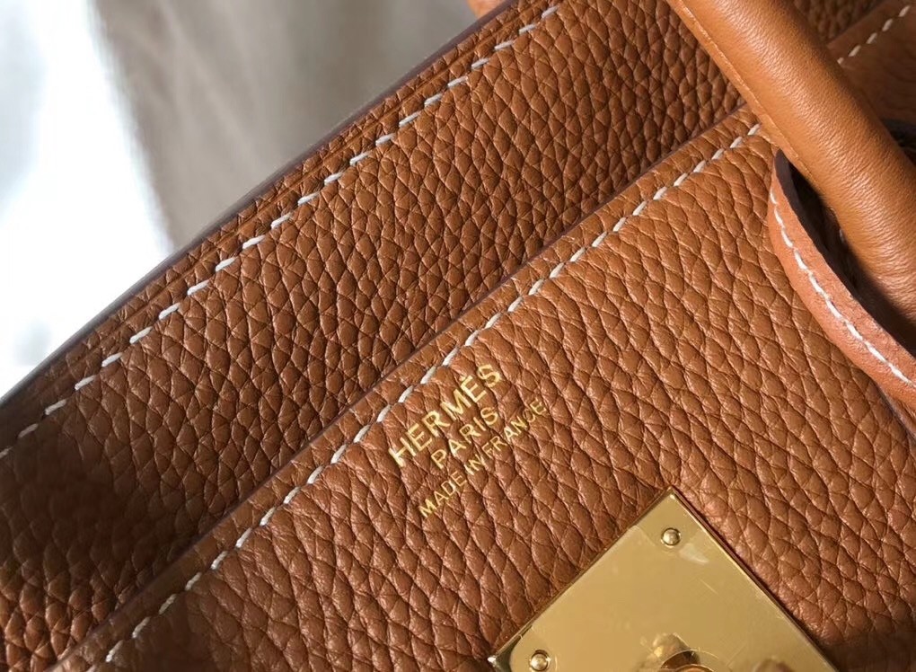 Hermes Brown Clemence Birkin 35cm Bag