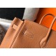 Hermes Brown Clemence Birkin 35cm Bag
