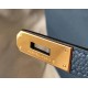 Hermes Blue Agate Clemence Birkin 35cm Bag