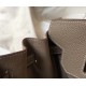 Hermes Taupe Clemence Birkin 35cm Bag