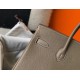 Hermes Taupe Clemence Birkin 35cm Bag
