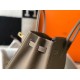 Hermes Taupe Clemence Birkin 35cm Bag