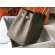 Hermes Grey Clemence Birkin 35cm Bag