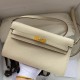 Hermes Kelly Classique To Go Wallet in Craie Epsom Calfskin