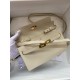 Hermes Kelly Classique To Go Wallet in Craie Epsom Calfskin