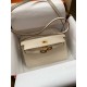 Hermes Kelly Classique To Go Wallet in Craie Epsom Calfskin