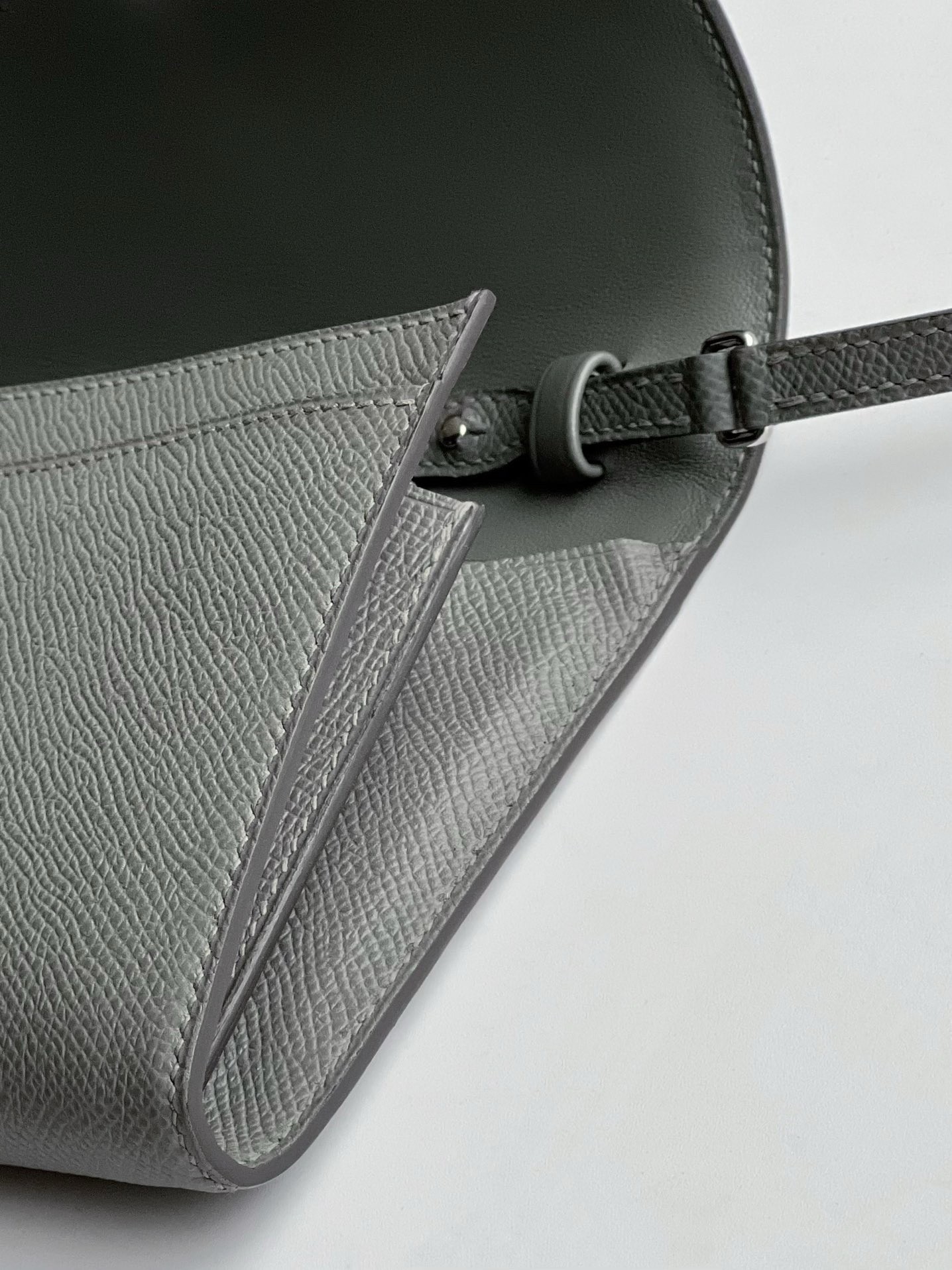 Hermes Constance To Go Wallet in Gris Meyer Epsom Calfskin