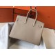 Hermes Argile Clemence Birkin 35cm Bag