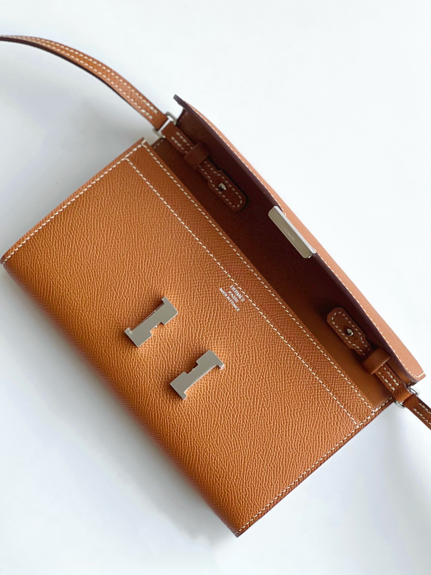 Hermes Constance To Go Wallet in Gold Epsom Calfskin