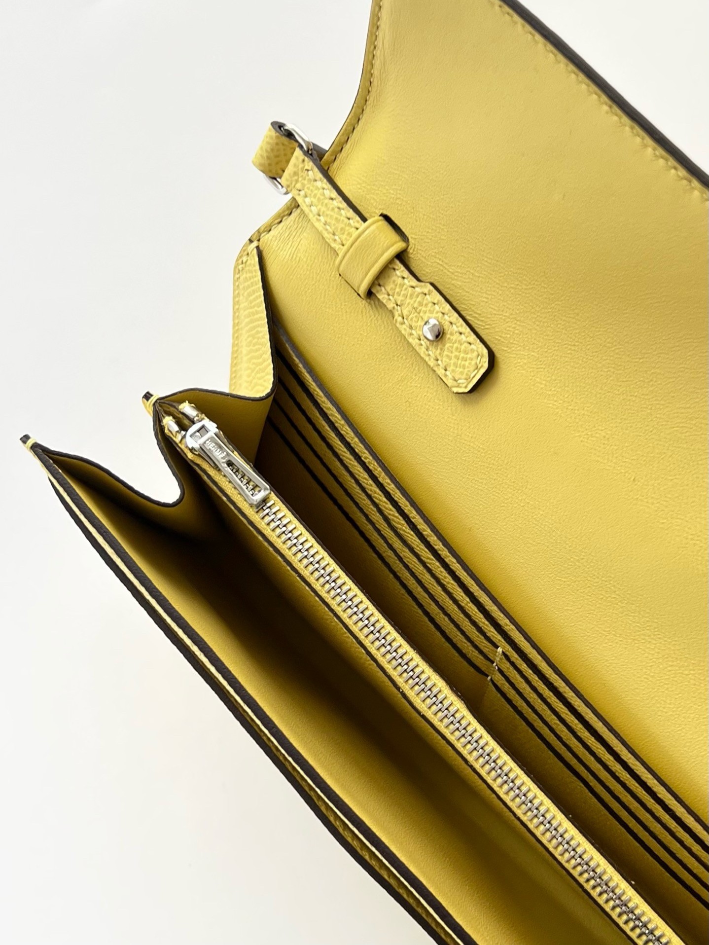 Hermes Constance To Go Wallet in Jaune Poussin Epsom Calfskin
