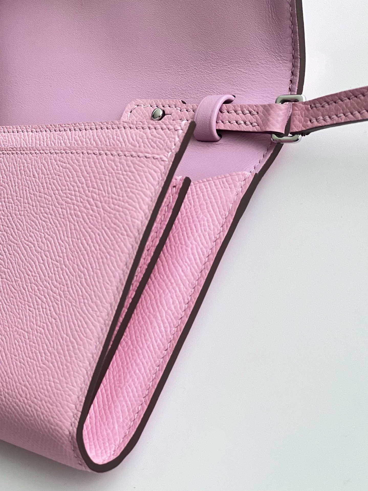 Hermes Constance To Go Wallet in Mauve Sylvestre Epsom Calfskin