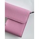 Hermes Constance To Go Wallet in Mauve Sylvestre Epsom Calfskin