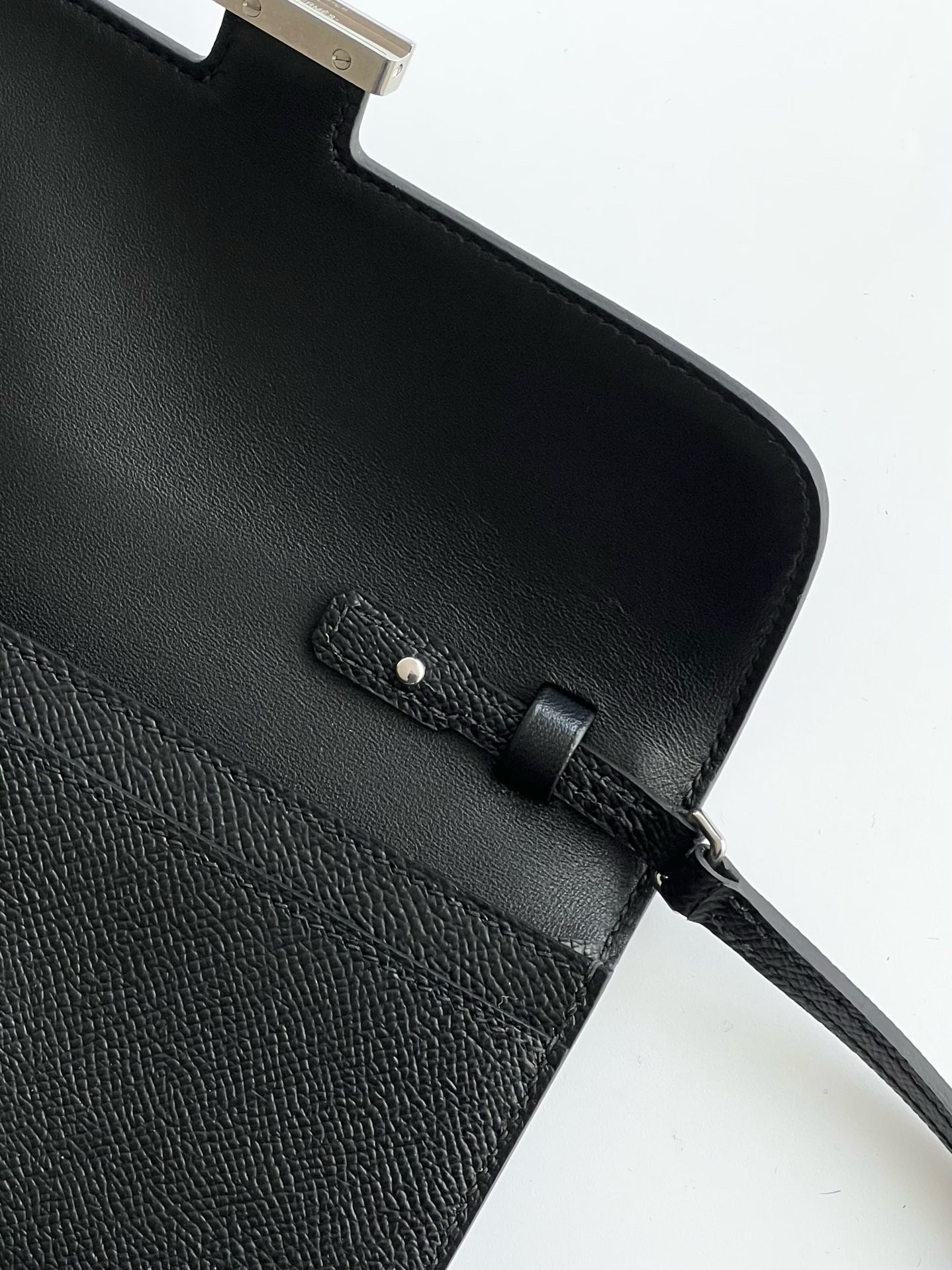 Hermes Constance To Go Wallet in Black Epsom Calfskin