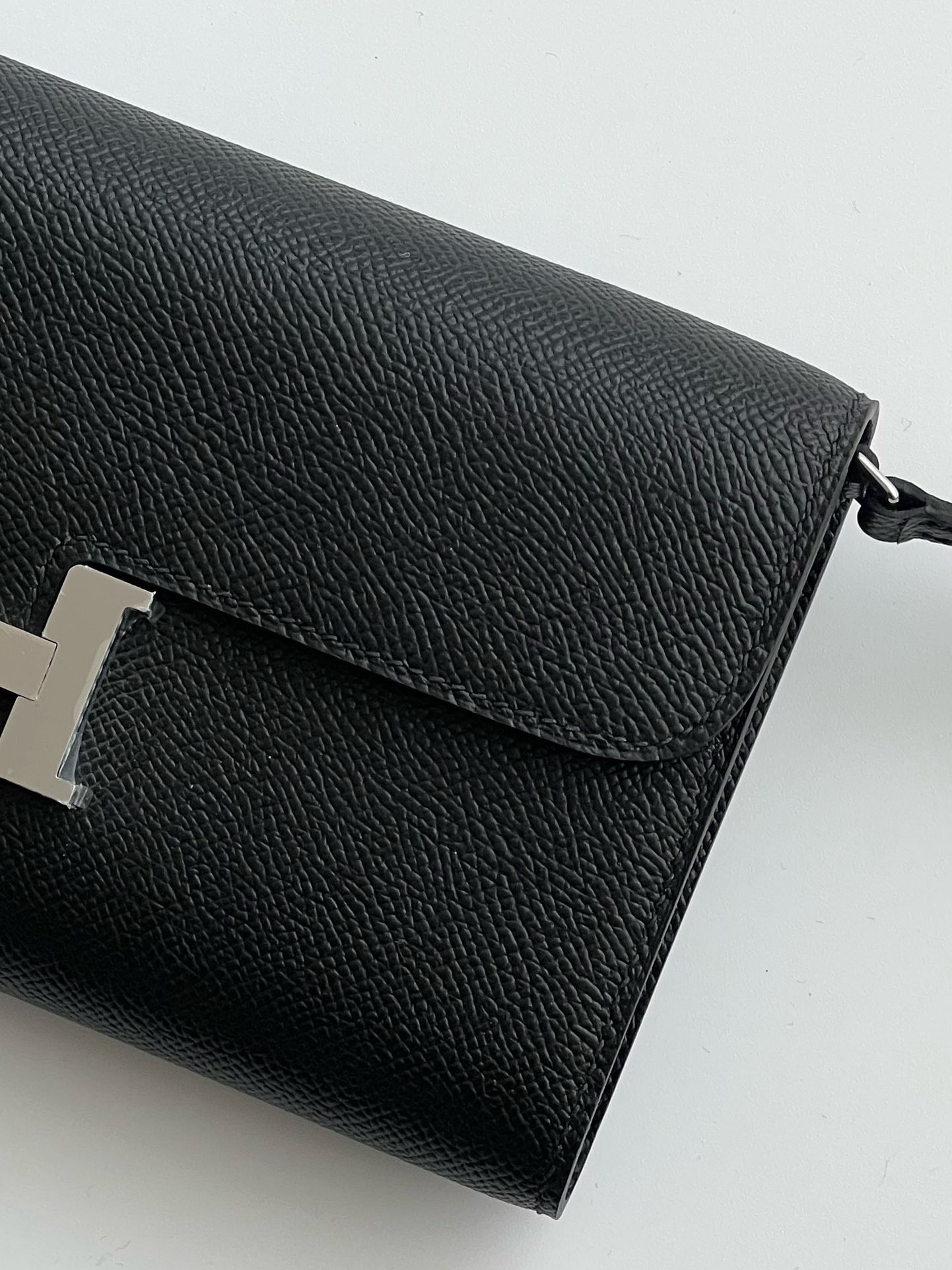 Hermes Constance To Go Wallet in Black Epsom Calfskin
