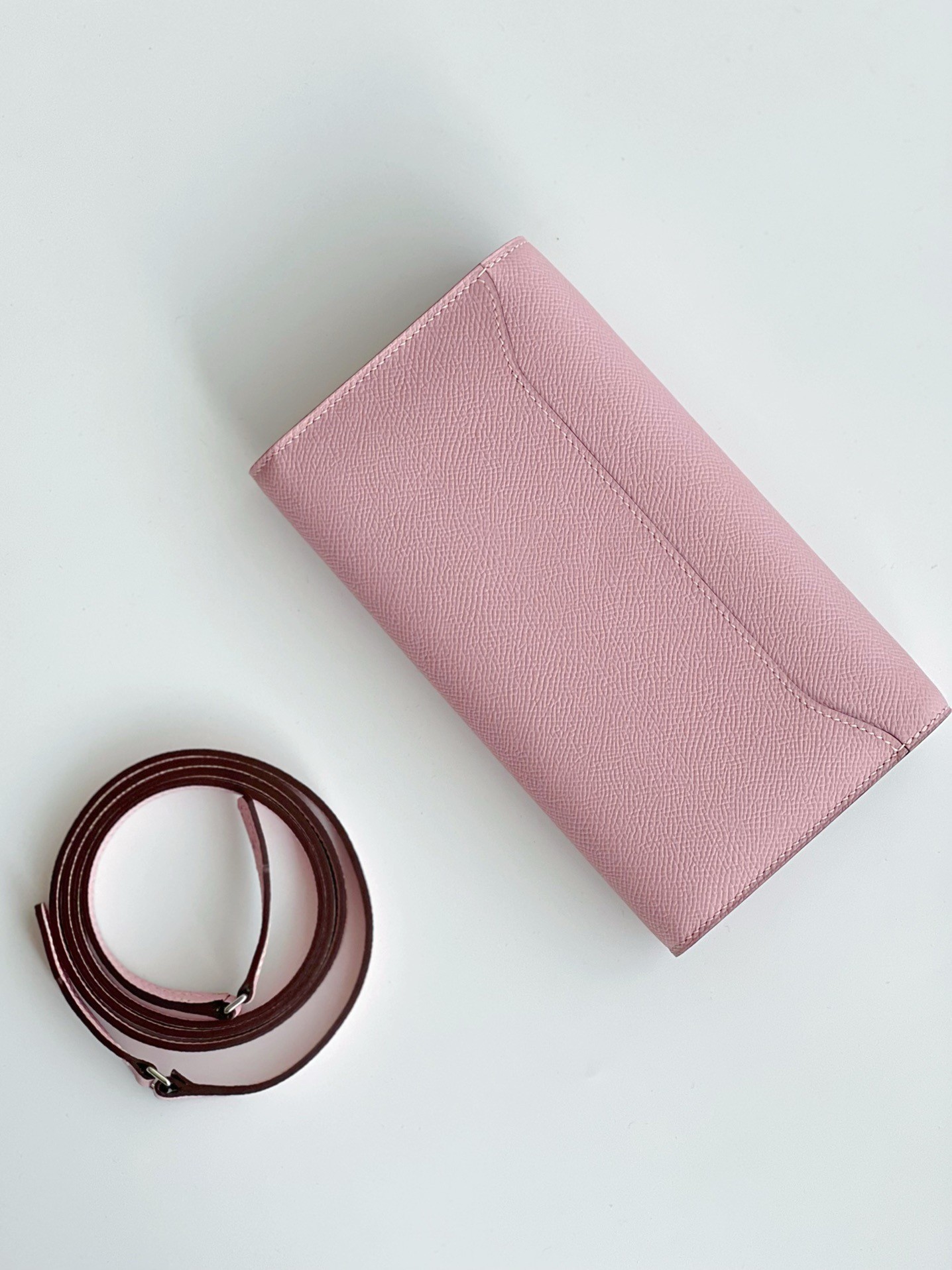 Hermes Constance To Go Wallet in Pink Epsom Calfskin