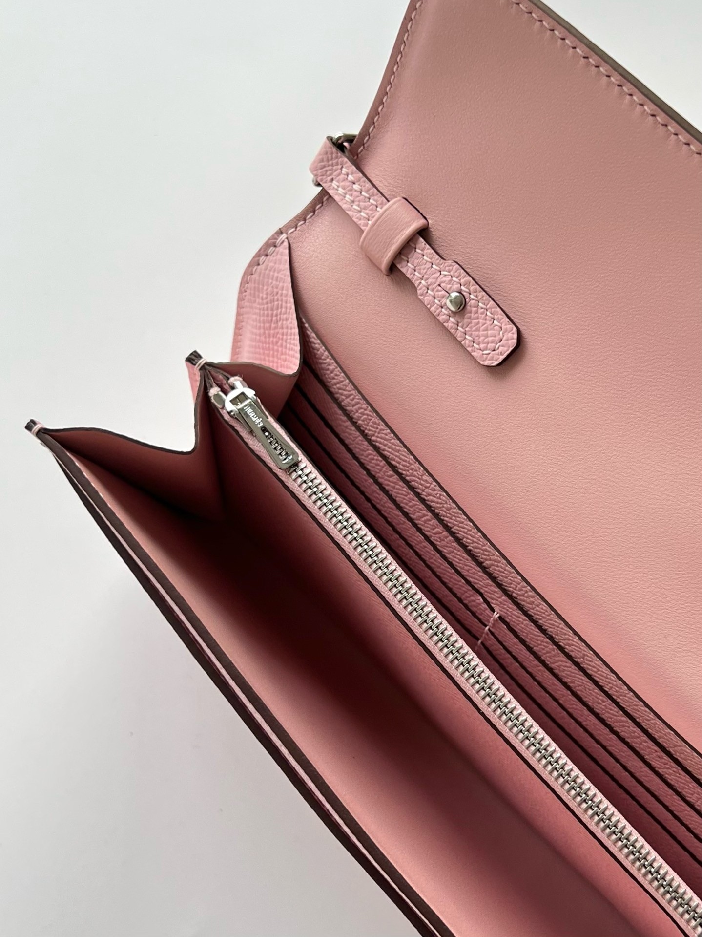 Hermes Constance To Go Wallet in Pink Epsom Calfskin