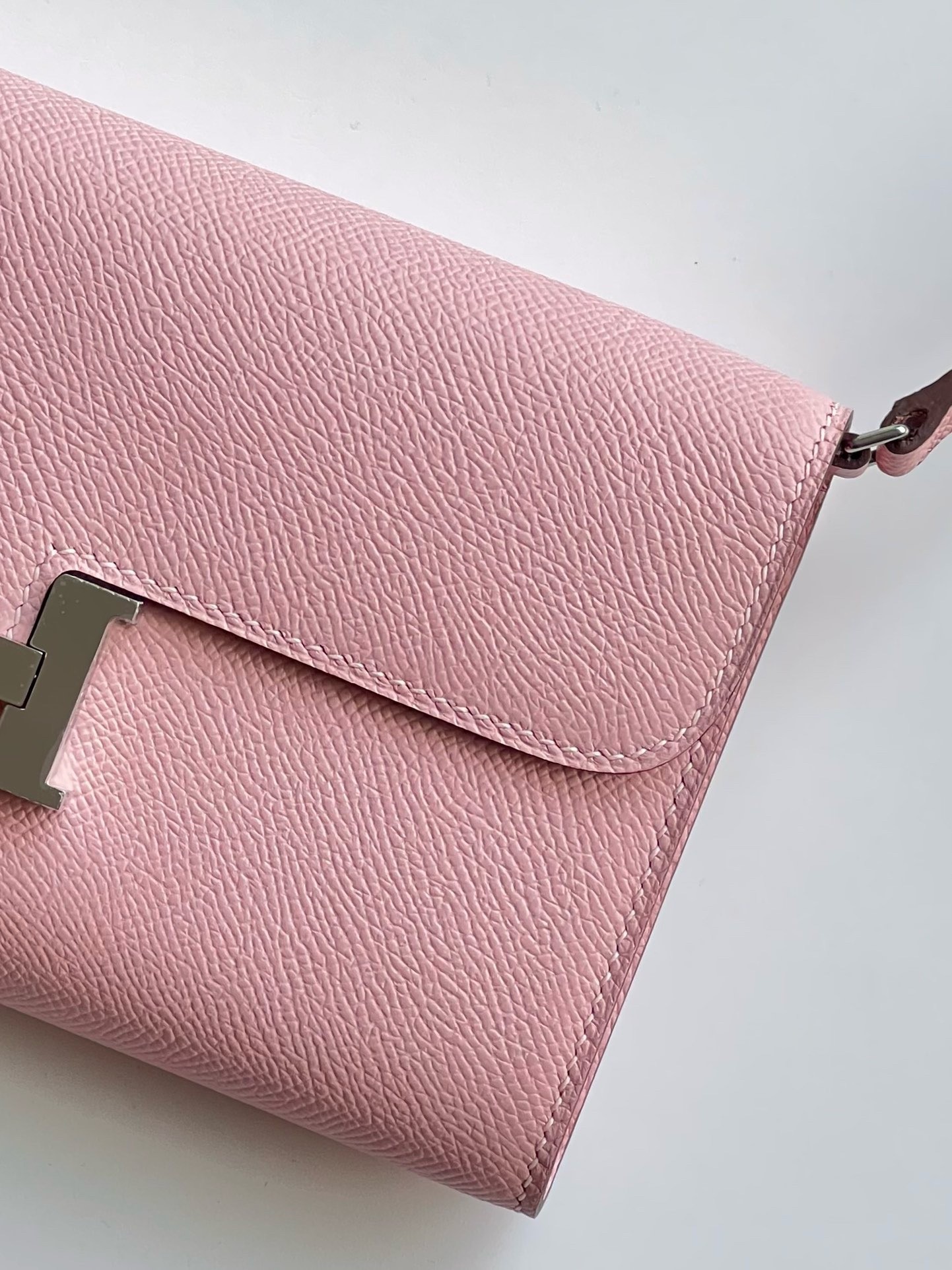 Hermes Constance To Go Wallet in Pink Epsom Calfskin