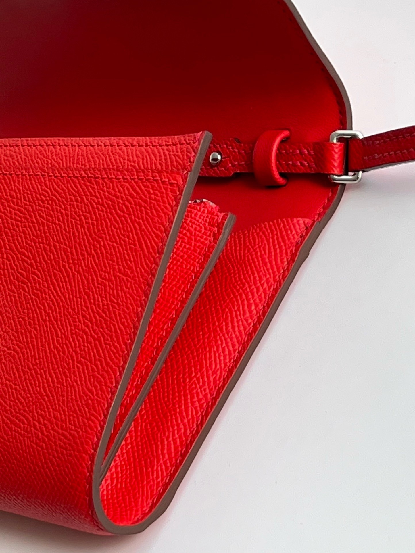 Hermes Constance To Go Wallet in Red Epsom Calfskin