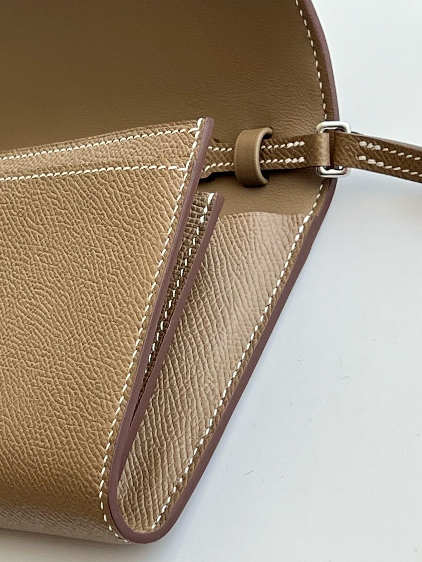Hermes Constance To Go Wallet in Taupe Epsom Calfskin