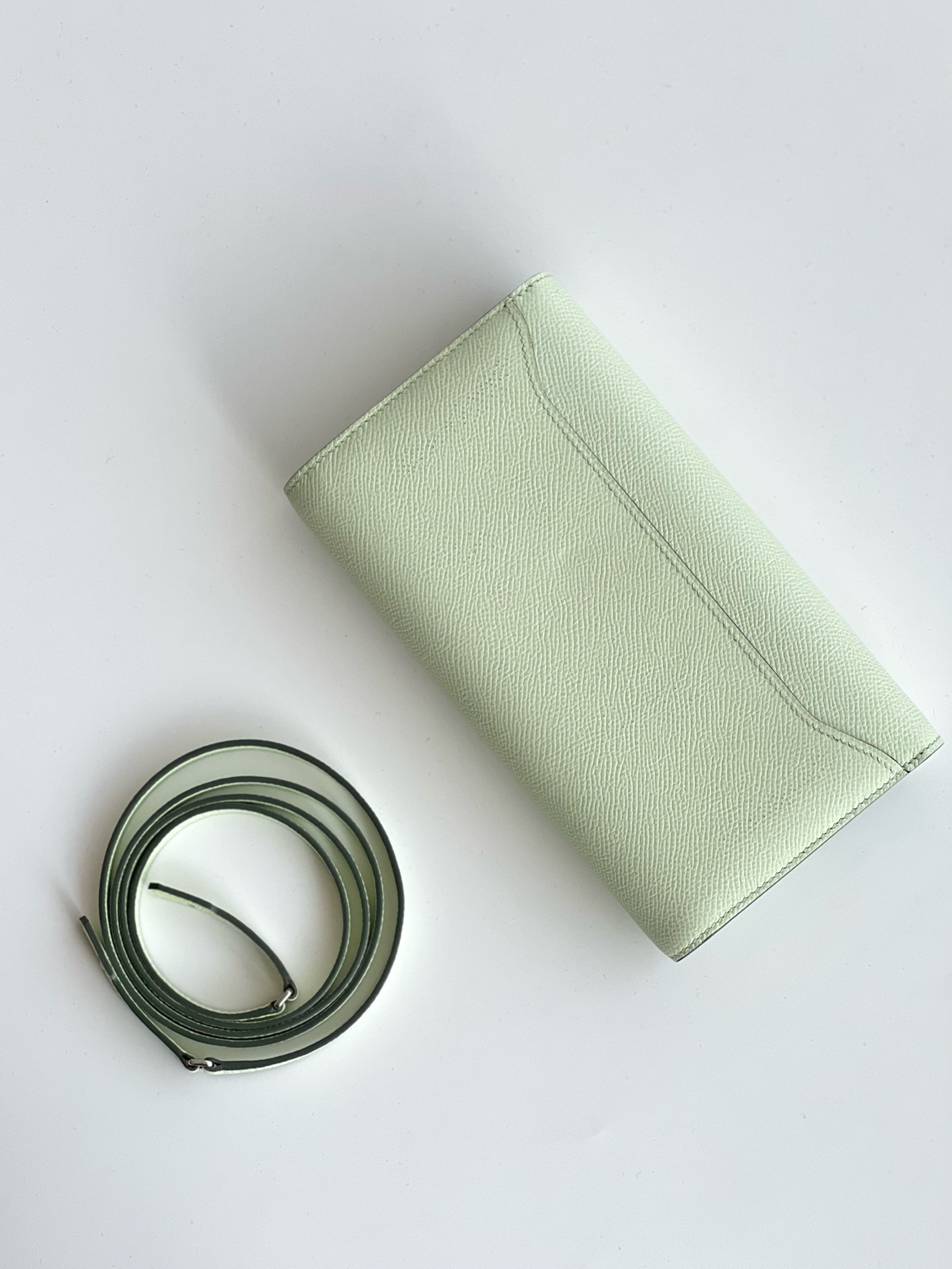 Hermes Constance To Go Wallet in Vert Fizz Epsom Calfskin