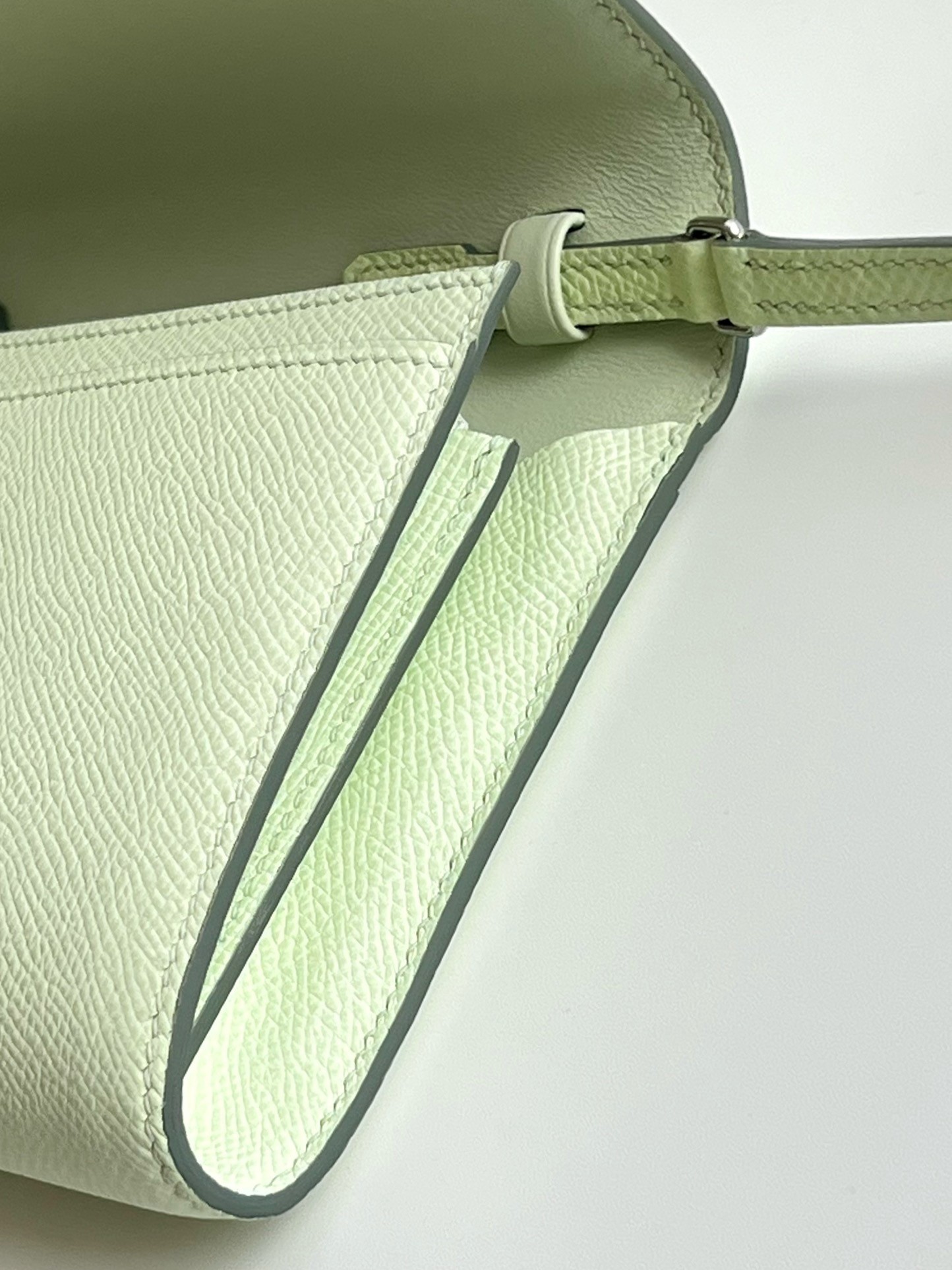 Hermes Constance To Go Wallet in Vert Fizz Epsom Calfskin
