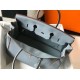 Hermes Blue Lin Clemence Birkin 35cm Bag